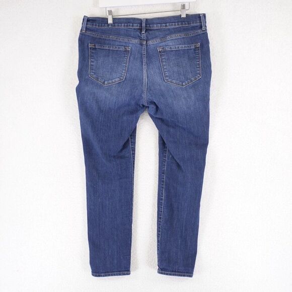 Old Navy Curvy Profile Blue Denim High Rise Jeans 14S 35/29 Whiskering - Picture 4 of 7